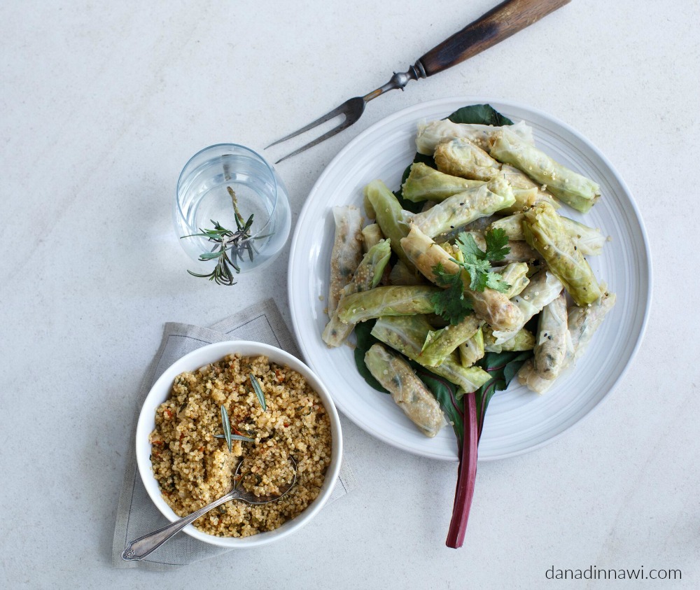 Middle Eastern Makeover—Quinoa stuffed cabbage leaves (ma7shi)