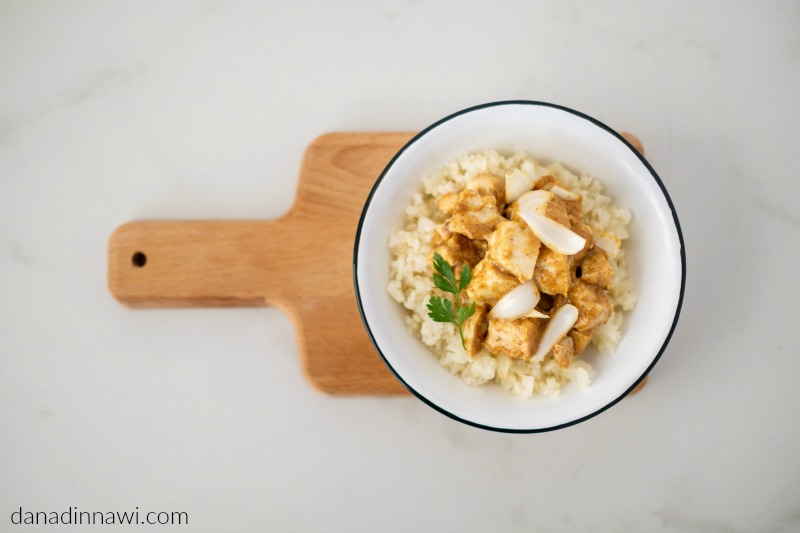 Cauliflower Rice and Cashew Curry